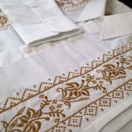 【お取り寄せ商品】【長袖】【IMP-COL-101L-WG】【 L/S GUAYAMISA】【WHITE x GOLD】【 白 x 金 】
