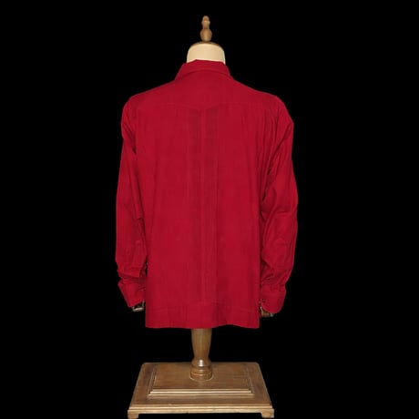【ESG-20L-BU】【REJILLADA 】【L/S GUAYABERA】【BURGUINDY】 【臙脂色】
