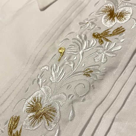 【長袖】【 ESG-36L-WG】【金魚】【 L/S GUAYAMISA 】【 WHITExGOLD 】【 白x金 】