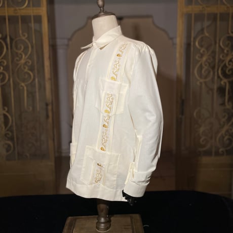 【長袖】【SHOTA CACTUS】【 ESGS-06L-OFG】【 L/S CUBANA 】【OFF WHITExGOLD】 【オフホワイトx金】