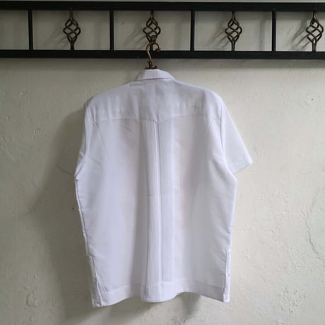 【2027年7月31日までにお届け】【受注生産】【半袖】【 ESG-01S-WG 】【 S/S GUAYABERA 】【 REJILLADA 】【 WHITE x GOLD 】【 白 x 金 】