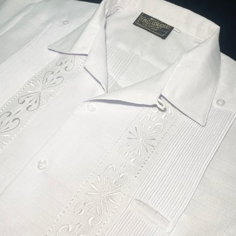 【予約】【半袖】【 ESG-01S-W】【 S/S GUAYABERA 】【 REJILLADA 】【 WHITE 】【 白】
