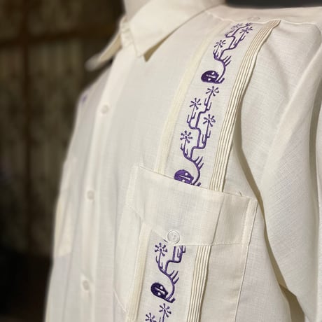 【2027年7月31日までにお届け】【受注生産】【半袖】【SHOTA CACTUS】【 ESGS-06S-OFPU】【 S/S CUBANA 】【OFF WHITExPURPLE】