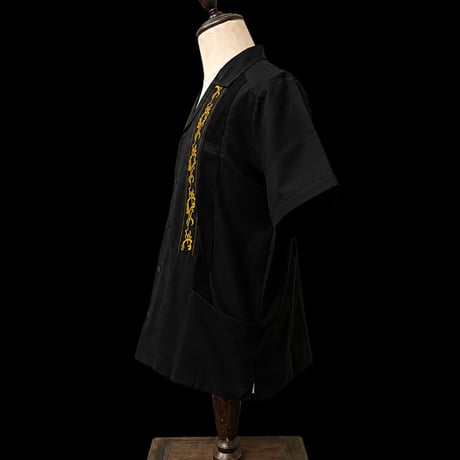 【7月末】【予約】【ESG-20S-BG】【REJILLADA 】【S/S GUAYABERA】【BLACKxGOLD】 【黒x金】