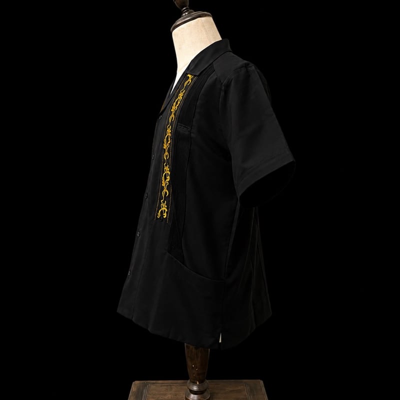 ESG-20S-BG】【REJILLADA 】【S/S GUAYABERA】【BLACKxG