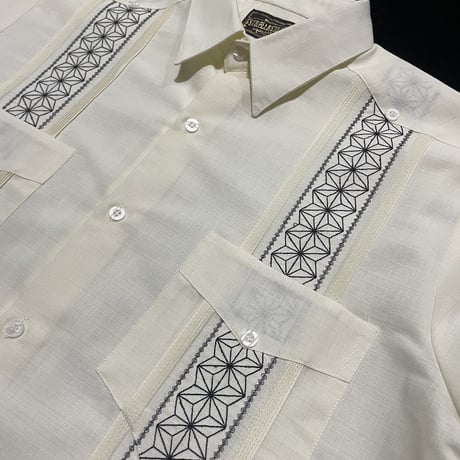 【1月〜2月】【予約商品】【半袖】【 ESGS-13S-OFB】【 S/S CUBANA ASA 】【OFF WHITEx BLACK 】 【オフホワイトx黒】