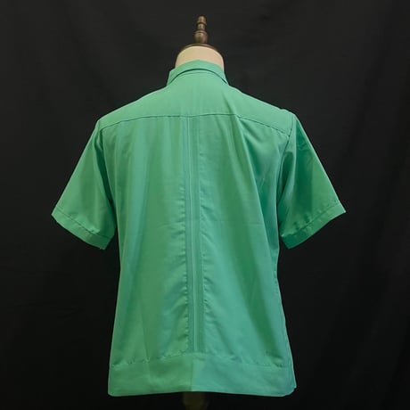 【半袖】【サイズ38(L)】【IMP-DE-26S-TQ-38】【 DEADSTOCK 】【S/S GUAYABERA】【TURQUOISE】【ターコイズ】