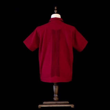 【2027年7月31日までにお届け】【受注生産】【半袖】【 ESG-01S-BUG 】【 S/S GUAYABERA 】【 REJILLADA 】【 BURGUNDY x GOLD 】