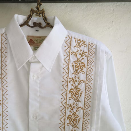 【お取り寄せ商品】【長袖】【IMP-COL-101L-WG】【 L/S GUAYAMISA】【WHITE x GOLD】【 白 x 金 】