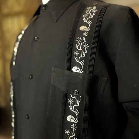 【2027年7月31日までにお届け】【受注生産】【長袖】【SHOTA CACTUS】【 ESGS-06L-BW】【 L/S CUBANA 】【BLACKxWHITE】 【黒x白】