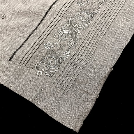 【予約商品】【長袖】【袖刺繍】【ESG-T30L-GR】【 L/S GUAYAMISA 】【 GRAY  】【 グレー 】