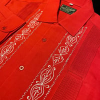 【長袖】【 ESG-01L-REW 】【 REJILLADA 】【 RED x WHITE 】【 赤 x 白 】
