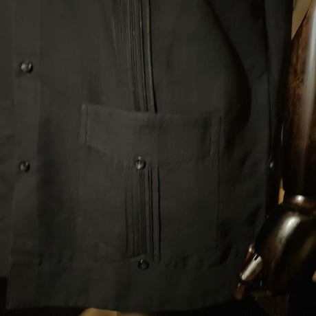 【半袖】【 ESG-33S-B】【 S/S CUBANA 】【GUAYABERA】【BLACK】【黒】