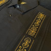 【9月下旬】【予約商品】【長袖】【 ESG-32L-BG 】【 L/S GUAYAMISA 】【BLACK x GOLD】 【黒 x 金】