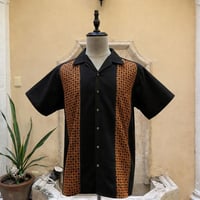 【予約商品】【半袖】【 ESGP-09-7S-B 】【リネン100%】【 S/S FRONT PANEL SHIRTS 】【 VINTAGE BATIK 】