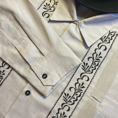 【2027年7月31日までにお届け】【受注生産】【長袖】【 ESG-20L-GRB 】【 L/S GUAYABERA 】【 REJILLADA 】【 GRAY x BLACK 】【 グレー x 黒 】