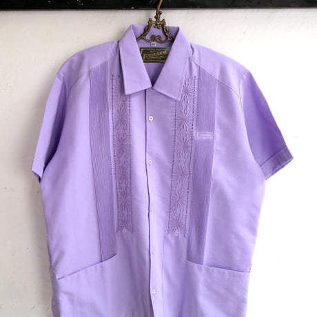 【2027年7月31日までにお届け】【受注生産】【半袖】【 ESG-01S-LA 】【 S/S GUAYABERA 】【 REJILLADA 】【 LAVENDER 】【 ラベンダー 】
