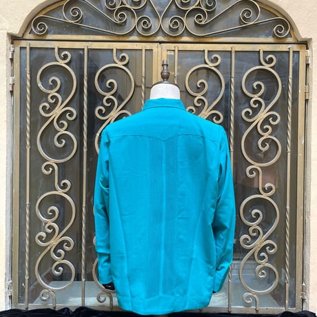 【2027年7月31日までにお届け】【受注生産】【長袖】【ESGS-04L-JAS】【L/S GUAYABERA】【 REJILLADA ASA 】【麻の葉柄】【 JADExSILVER 】