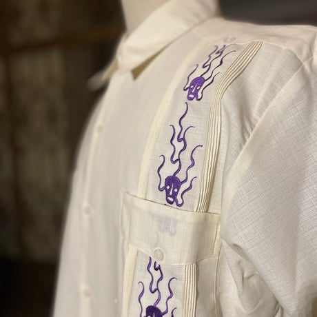 【2027年7月31日までにお届け】【受注生産】【長袖】【SHOTA CALAVERA】【 ESGS-07L-OFPU】【 L/S CUBANA 】【OFF WHITExPURPLE】