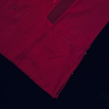 【ESG-20L-BU】【REJILLADA 】【L/S GUAYABERA】【BURGUINDY】 【臙脂色】