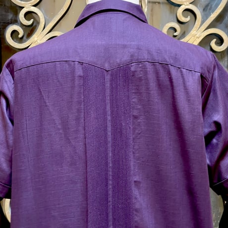 【2月〜3月納期】【受注生産】【半袖】【 ESGS-04S-USI】【S/S REJILLADA ASA 】【 麻の葉柄 】【 UVAx SILVER 】【グレープx銀】