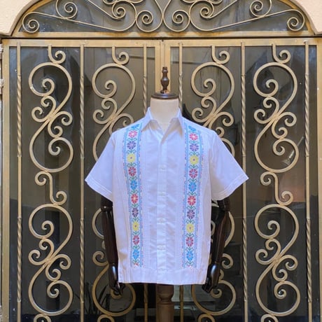 【お取り寄せ商品】【半袖】【IMP-COL-131S-WM】【GUAYABERAS COLLI】【 S/S GUAYAMISA】【 WHITExMULTI 】【白xマルチカラー】