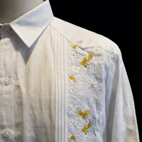 【長袖】【 ESG-36L-WG】【金魚】【 L/S GUAYAMISA 】【 WHITExGOLD 】【 白x金 】