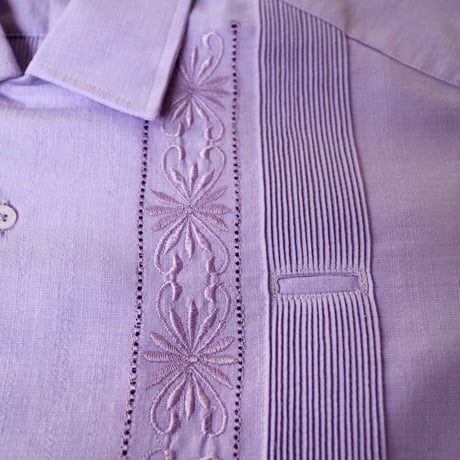 【2027年7月31日までにお届け】【受注生産】【半袖】【 ESG-01S-LA 】【 S/S GUAYABERA 】【 REJILLADA 】【 LAVENDER 】【 ラベンダー 】