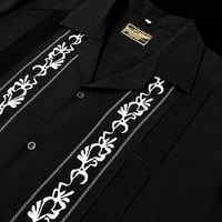 【予約】【ESG-20S-BS】【REJILLADA 】【S/S GUAYABERA】【BLACKxSILVER】 【黒x銀】