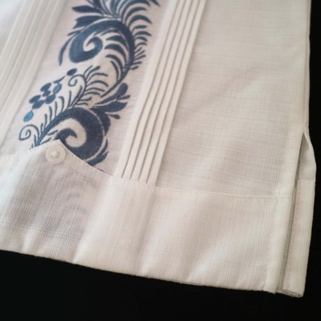 【お取り寄せ商品】【長袖】【IMP-COL-100L-WBL】【GUAYABERAS COLLI】【 L/S GUAYAMISA 】【 WHITExBLUE 】【 白 x 青 】
