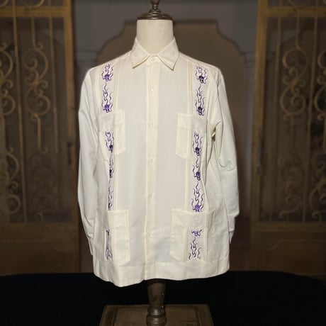 【2027年7月31日までにお届け】【受注生産】【長袖】【SHOTA CALAVERA】【 ESGS-07L-OFPU】【 L/S CUBANA 】【OFF WHITExPURPLE】