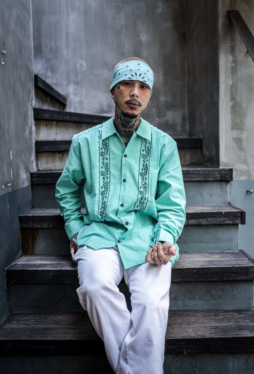 GUAYABERAサイズ参考写真 | Estrella Standard Guayabera