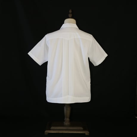 【2027年7月31日までにお届け】【受注生産】【半袖】【 ESG-01S-WG 】【 S/S GUAYABERA 】【 REJILLADA 】【 WHITE x GOLD 】【 白 x 金 】