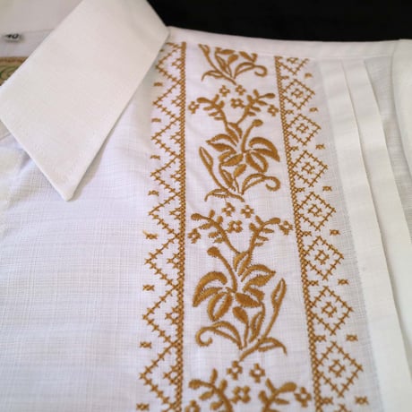 【お取り寄せ商品】【長袖】【IMP-COL-101L-WG】【 L/S GUAYAMISA】【WHITE x GOLD】【 白 x 金 】