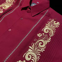 【受注生産】【2026年10月〜12月お届け】【半袖】【ESG-30S-BUG】【 S/S GUAYAMISA 】【BURGUNDYxGOLD】【臙脂色x金】