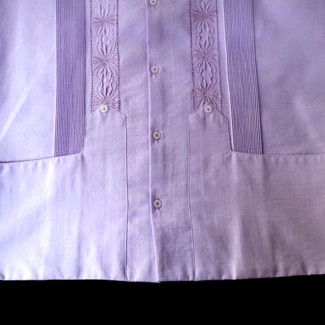 【2027年7月31日までにお届け】【受注生産】【半袖】【 ESG-01S-LA 】【 S/S GUAYABERA 】【 REJILLADA 】【 LAVENDER 】【 ラベンダー 】