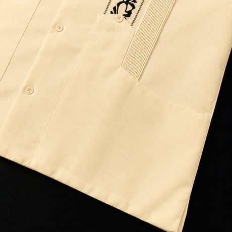 【7月末】【予約】【ESG-20S-OFB】【 REJILLADA 】【S/S GUAYABERA】【 OFF WHITE x BLACK 】 【 オフホワイト x 黒 】