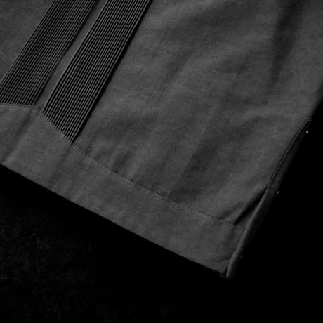 【2027年7月31日までにお届け】【受注生産】【半袖】【 ESGS-04S-B 】【 S/S GUAYABERA 】【 REJILLADA ASA 】【 麻の葉柄 】【 BLACK 】【黒】