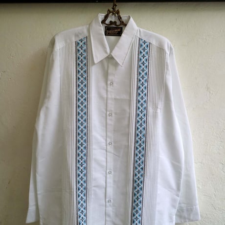 【お取り寄せ商品】【長袖】【ESG-109L-WBL】【CRUZ】【 GUAYAMISA】【 L/S GUAYABERA】【WHITExBLUE】
