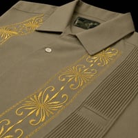 【予約商品】【半袖】【 ESG-01S-KHG 】【 S/S GUAYABERA 】【 REJILLADA 】【 KHAKI x GOLD 】【 カーキ x 金 】