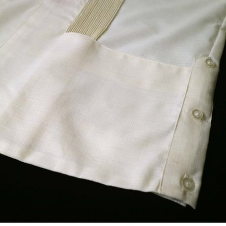 【予約商品】【半袖】【 ESG-01S-OFS】【 S/S GUAYABERA 】【 REJILLADA 】【 OFF WHITE x SILVER 】【 オフホワイト x 銀 】