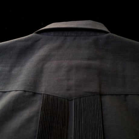 【2027年7月31日までにお届け】【受注生産】【長袖】【 ESGS-04L-BW 】【 L/S GUAYABERA 】【 REJILLADA ASA 】【 麻の葉柄 】【 BLACKxWHITE】