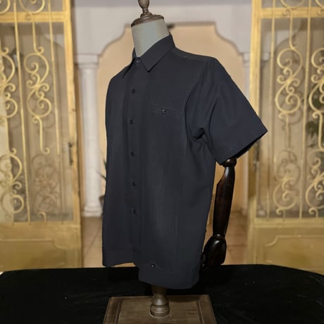【半袖】【 ESG-34S-B】【 S/S PRESIDENTIAL 】【GUAYABERA】【BLACK】【黒】