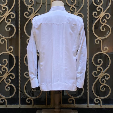 【長袖】【ESG-109L-WJA】【GUAYABERAS】【 L/S GUAYABERA】【WHITE x JADE 】