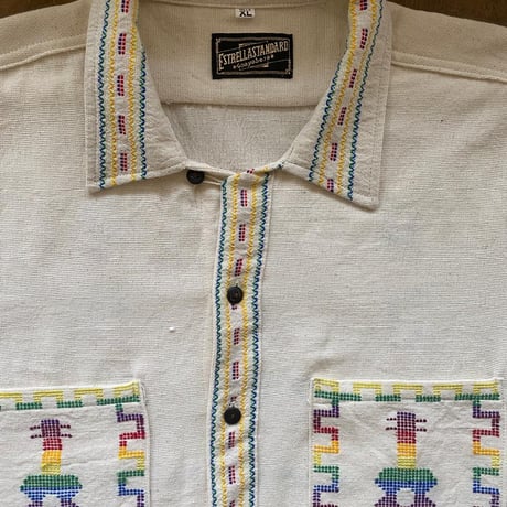 【7/31入荷】【長袖】【2ピース】【ESGG-02LS-2-OFM】【L/S QUETZAL SHIRTS & SHORTS 】【グアテマラ】【 OFF WHITE x MULTI COLOR  】