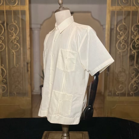 【半袖】【 ESG-33S-OF】【 S/S CUBANA 】【GUAYABERA】【OFF WHITE】【オフホワイト】