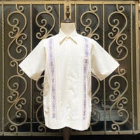 【ご注文日より１年以内にお届け】【受注生産】【半袖】【 ESG-32S-OFPU 】【S/S GUAYAMISA】【OFF WHITE x PURPLE】 【オフホワイト x 紫】