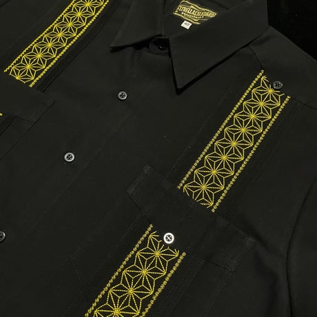 【1月〜2月】【予約商品】【半袖】【 ESGS-13S-BG 】【 S/S CUBANA ASA 】【BLACKx GOLD 】 【黒x金】