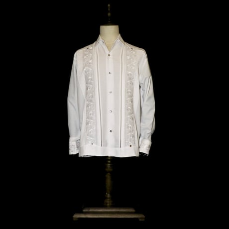 【お取り寄せ商品】【長袖】【袖刺繍】【IMP-101L-W】【 L/S GUAYAMISA】【 WHITE 】【 白 】
