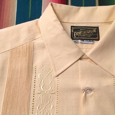 【2027年7月31日までにお届け】【受注生産】【長袖】【 ESG-01L-LE 】【 L/S GUAYABERA 】【 REJILLADA 】【 LEMON 】【 レモン 】